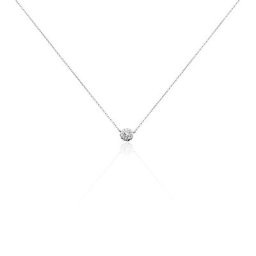 Collier Swanny Argent Blanc Oxyde De Zirconium