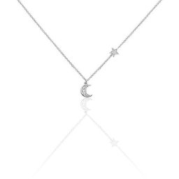 Collier Theoline Argent Blanc Oxyde De Zirconium