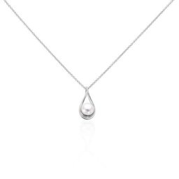 Collier Loren Argent Blanc Perle De Culture