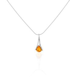 Collier Argent Blanc Derya Ambre