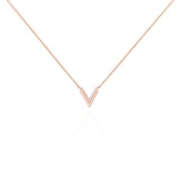 Collier Nollia Argent Rose Oxyde De Zirconium