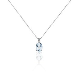 Collier Cindy Or Blanc Topaze Oxyde De Zirconium