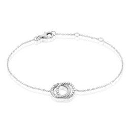 Bracelet Magou Argent Blanc Oxyde De Zirconium
