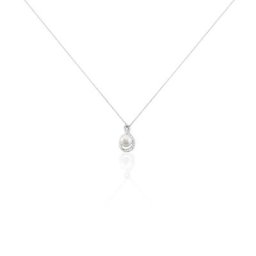 Collier Davy Or Blanc Perle De Culture Oxyde