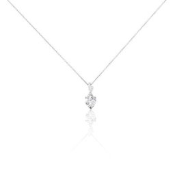 Collier Or Blanc Akli Oxyde De Zirconium