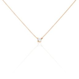 Collier Arum Or Rose Oxyde De Zirconium