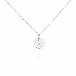 Collier Astr Argent Oxydes De Zirconium