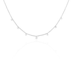Collier Argent Collie Argent Blanc Oxyde