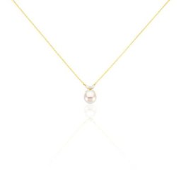 Collier Norah Or Jaune Perle De Culture Et Oxyde De Zirconium