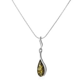 Collier Argent Blanc Odilon Ambre