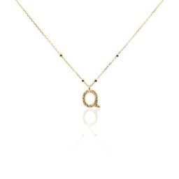 Collier Plaqué Or Jaune Lettra