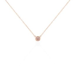 Collier Auxana Argent Rose Oxyde De Zirconium