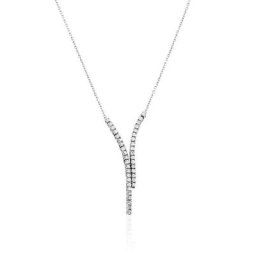 Collier Moscovado Or Blanc Diamant Synthétique
