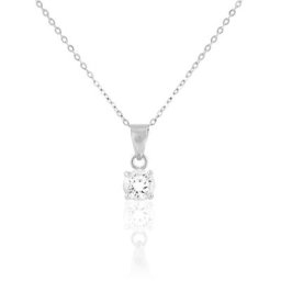 Collier Lynna Argent Blanc Oxyde De Zirconium