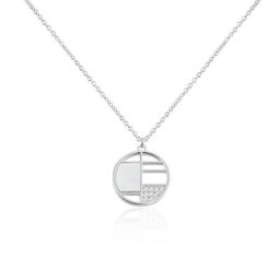 Collier Argent Gaillet Oxydes De Zirconium