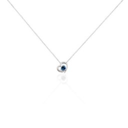 Collier Or Blanc Eliana Topaze Oxydes