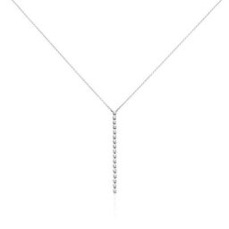 Collier Whitney Argent Blanc Oxyde De Zirconium