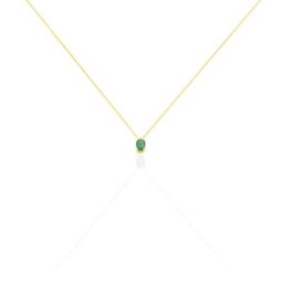 Collier Ovale Or Jaune Emeraude
