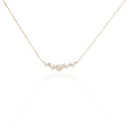 Collier Wanda Argent Rose Oxyde De Zirconium