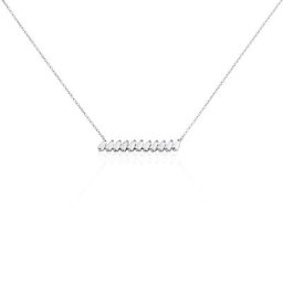 Collier Argent Blanc Joceius Oxydes De Zirconium