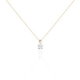 Collier Micheline Or Bicolore Oxyde De Zirconium