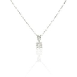 Collier Orphee Or Blanc Diamant