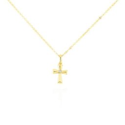 Collier Cobeia Or Jaune Oxyde De Zirconium