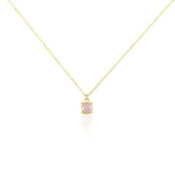 Collier Campsis Or Jaune Calcedoine