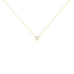 Collier Ponama Or Jaune Oxyde De Zirconium