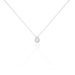 Collier Hildana Or Blanc Oxyde De Zirconium