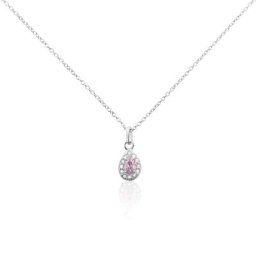 Collier Argent Blanc Tania Oxyde De Zirconium