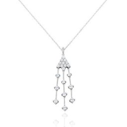 Collier Argent Blanc Wilford Oxydes De Zirconium