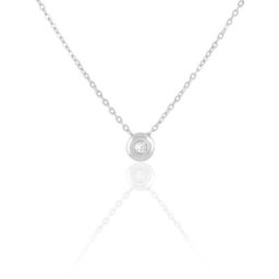 Collier Cate Argent Blanc Oxyde De Zirconium
