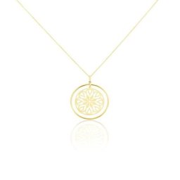 Collier Rosace Or Jaune