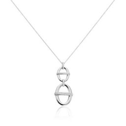 Collier Argent Sabri Oxydes De Zirconium
