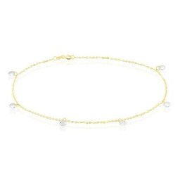 Chaine De Cheville Or Jaune Leucitica Oxydes De Zirconium