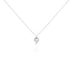 Collier Lydia Or Blanc Topaze Oxyde Oxyde