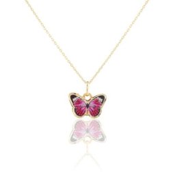 Collier Sulivia Papillon Or Jaune