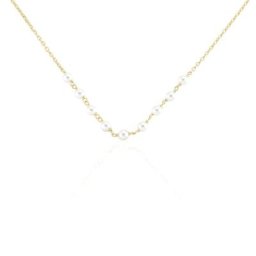 Collier Plaqué Or Jaune Aglaya Perles D'imitation