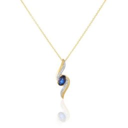 Collier Celestine Or Jaune Saphir Et Diamant
