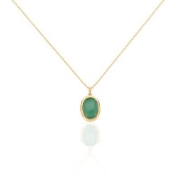 Collier Veina Plaqué Or Jaune Aventurine
