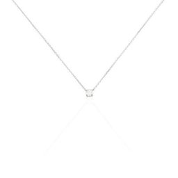 Collier Or Blanc Victoria Diamant Synthétique