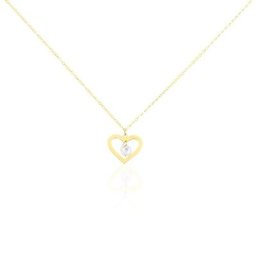Collier Or Jaune Maximiliane Oxyde De Zirconium