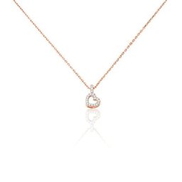 Collier Phanie Argent Rose Oxyde De Zirconium