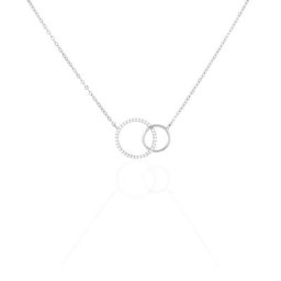 Collier Yalaz Argent Blanc Oxyde De Zirconium