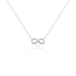 Collier Lou Argent Blanc Oxyde De Zirconium