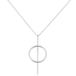 Collier Sautoir Timie Acier Blanc