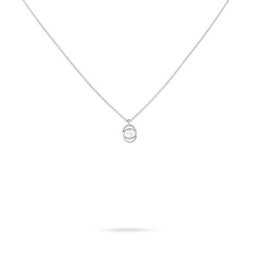 Collier Nid Amour Or Blanc Diamant