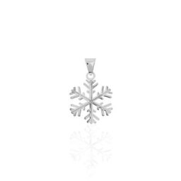 Pendentif Herbertine Flocon Or Blanc