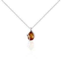 Collier Wahiba Argent Blanc Ambre